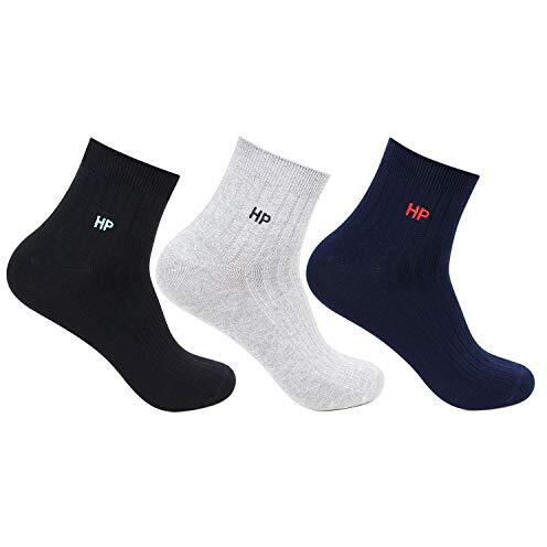 Hush Puppies Men's Cotton Ankle Length Socks (Brohpm-13A-Po3_Multicolor_Freesize)
