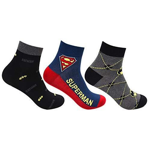 Bonjour Superman Batman Ankle Socks For Men Pack Of 3