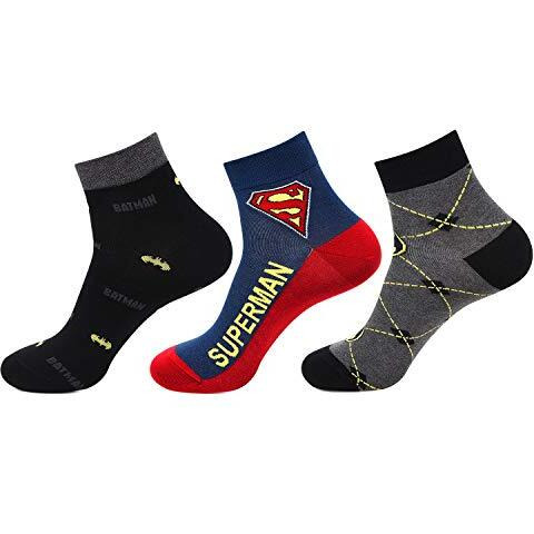 Bonjour Superman Batman Ankle Socks For Men Pack Of 3