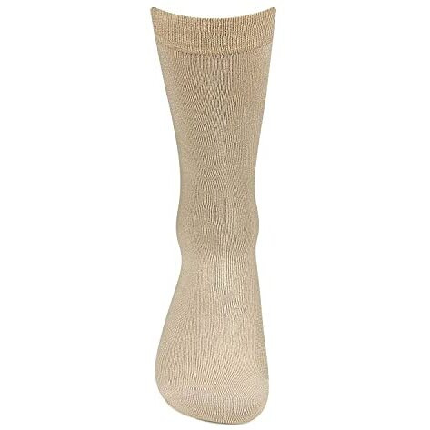 Bonjour Cotton Men Health Calf Length Socks - Beige, Free Size