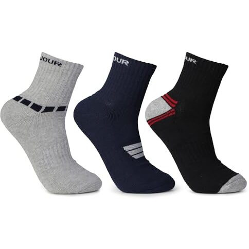 Bonjour Men's Performance Cushioned Socks | Ankle Length Sports Socks For Men's - Po3