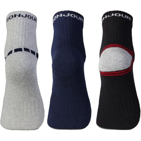 Bonjour Men's Performance Cushioned Socks | Ankle Length Sports Socks For Men's - Po3