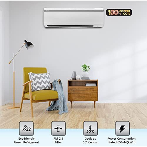 Daikin 1 Ton 3 Star Fixed Speed Split Ac (Copper, Pm 2.5 Filter, Ftl35U, White)