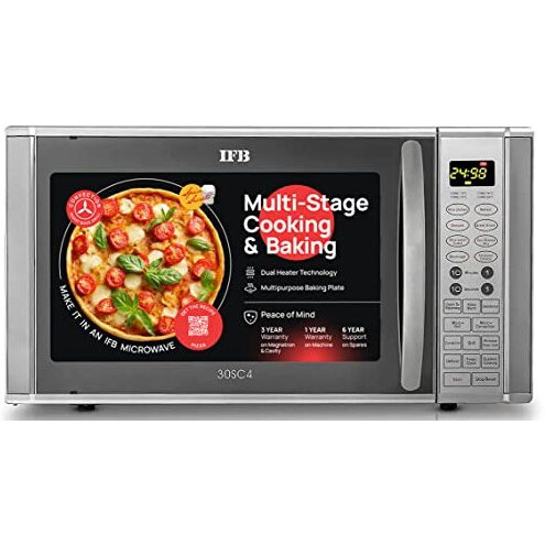 Ifb 30 L Convection Microwave Oven (30Sc4, Metallic Silver), Standard