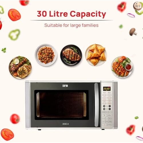 Ifb 30 L Convection Microwave Oven (30Sc4, Metallic Silver), Standard