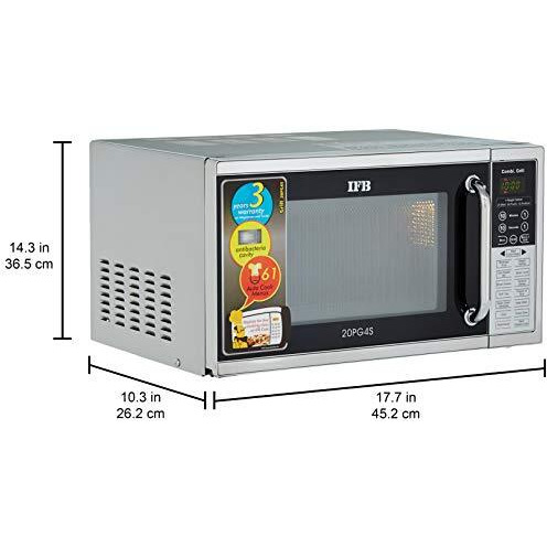 Ifb 20 L Grill Microwave Oven (20Pg4S, Black/Silver)