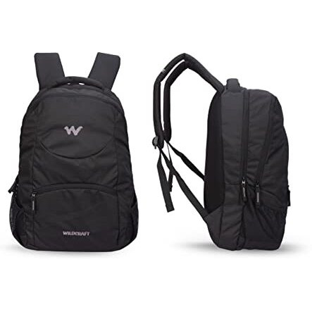 Wildcraft Polyester Stylish 25.6 Liters Multi-Colour 4 Compartment Laptop Backpack (Black)