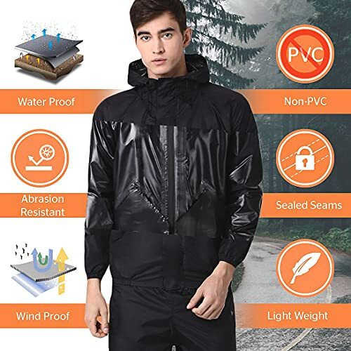 Wildcraft Hypadry Unisex Rain Cheater Suit E Plus (41310)-Xx_Large Black