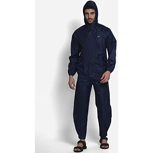 Wildcraft Polyester Men's Casual Style Solid Jacket (42359_Navy Blue_Large)