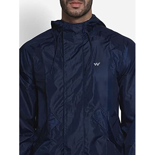 Wildcraft Polyester Men's Casual Style Solid Jacket (42359_Navy Blue_Large)