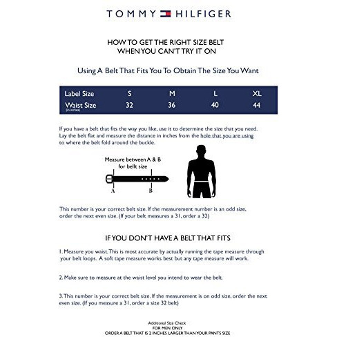 Tommy Hilfiger Yangy Leather Casual Belt For Men - M 90Cm, Black