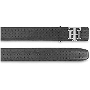 Tommy Hilfiger Darius Leather Casual Belt For Men - M - 90Cm, Black