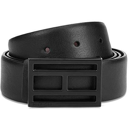 Tommy Hilfiger Men's Leather Belt (Th/Coltenrev0105Xl_Black/Wine_Xl)