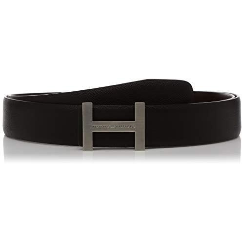 Tommy Hilfiger Men's Leather Belt (Pack On 1) (Th/Cristobalplusrev0103_Black/Brown_90Cm)