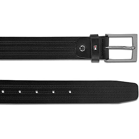 Tommy Hilfiger Caiman Leather Casual Belt For Men - L - 1M, Black