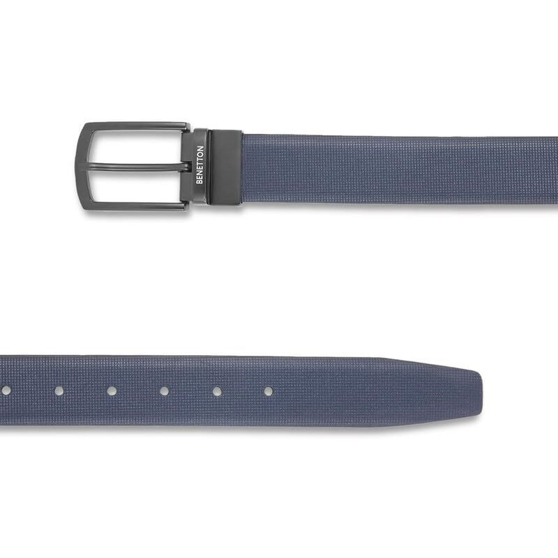 United Colors Of Benetton Afro Men Leather Belt - Navy+Wine, L 1M