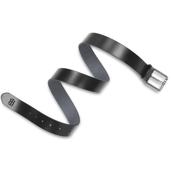 Tommy Hilfiger Ringsted Leather Casual Belt For Men - M 90Cm, Black