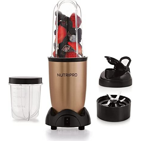 Nutripro Juicer Mixer Grinder - Smoothie Maker - 500 Watts (2 Jar, Gold) - 2 Year Warranty