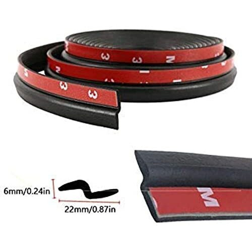 Stick&Seal Universal Car Sealing 4Meters Z-Shape Rubber Seal Weather Strip Hollow Door Window Edge Moulding Trim Decorate Weatherstrip (Black) (4 Meters)