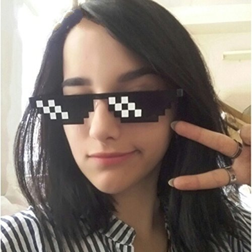 Awestuffs Deal With It Thug Life Non Polarization Sunglasses For Women Men (Rimless, Black)