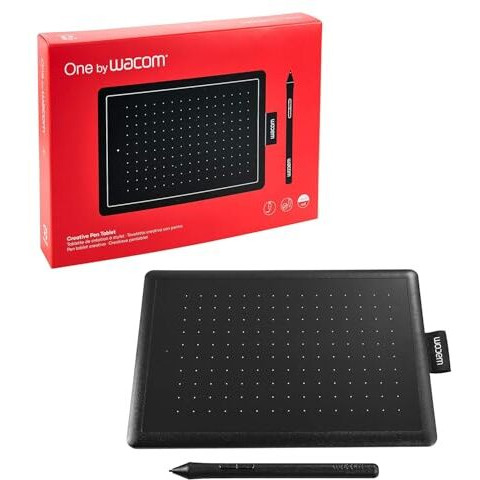 Wacom Ctl-472/K0-Cx Digital Drawing Graphics Pen Tablet (Red & Black) Small (6-Inch X 3.5-Inch)(15X8Cm) | Battery Free Cordless Pen With 2048 Pressure Level