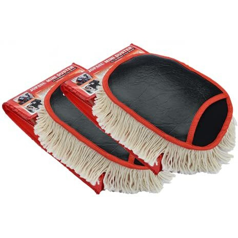 Jopasu Microfiber Mini Duster Brush (Pack Of 2) For Cleaning Dust From Car Interiors & Bikes. Scratch Proof, Water Saver & Eco-Friendly Brush, Black