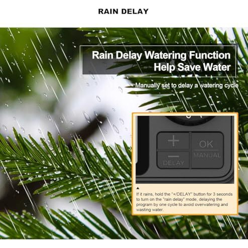 Xpr3Ss Garden Automatic Irrigation Water Timer System Controller Drip Irrigation Water Timer Digital Fully Automatic Programmable Dripper Dial Button Operation Timer