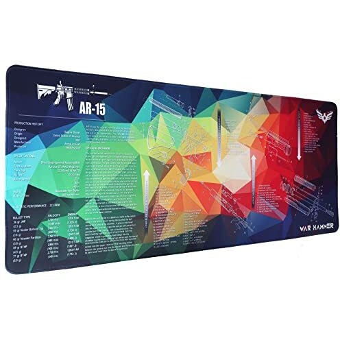 War Hammer Gx1050 Extended Size Gaming Mouse Pad| Stitched Edges| Non-Slip Rubber Base|Computer Laptop|Keyboard Mouse Pad For Office & Home (Extended Xl, Blue Ar)