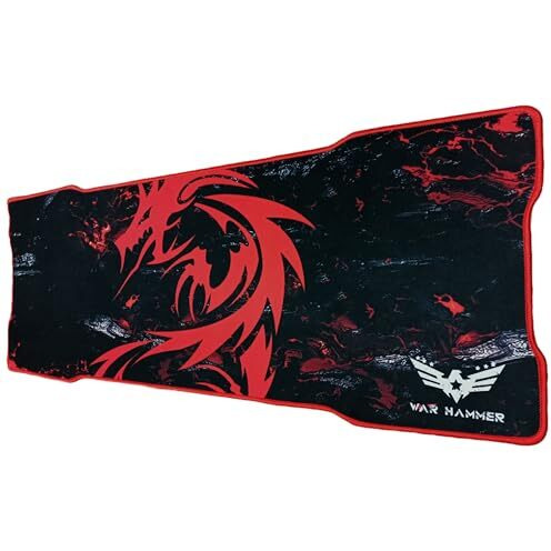 War Hammer Gx1050 Extended Size Gaming Mouse Pad| Stitched Edges| Non-Slip Rubber Base|Computer Laptop|Keyboard Mouse Pad For Office & Home