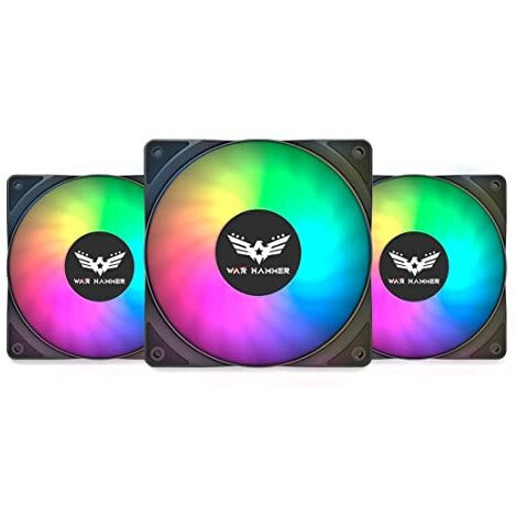 War Hammer Kratos 120 Mm Auto Rgb Kit Value Series 1500 Rpm Case Fan/Cooler With Pwm Connector (3)