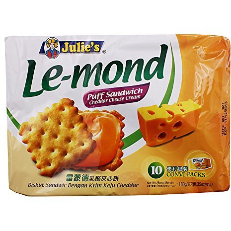 Julie's Lemond Puff Sandwich Cheddar Cheese Cream 180Gm
