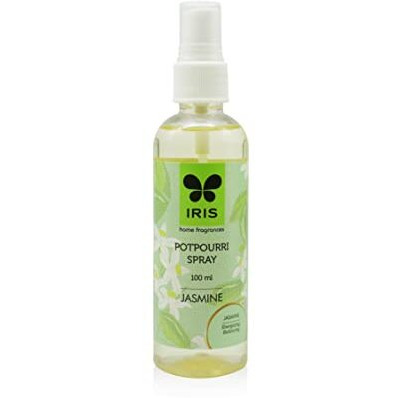Iris, Home Fragrance, Jasmine Potpourri Spray, Jasmine Scent, Toxin-Free, Fine-Living Fragrance, Aromatherapy, Mood Enhancer, Made In India - 3.5 Cm X 3.5 Cm X 16.3 Cm  100 Ml