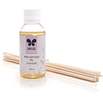 Iris, Home Fragrance, Iris Lavender Reed Diffuser Refill, Lavender Scent, Toxin-Free, Fine-Living Fragrance, Aromachology, Mood Enhancer, Made In India - 1 Unit Of 100Ml Fragrance Diffuser Oil.