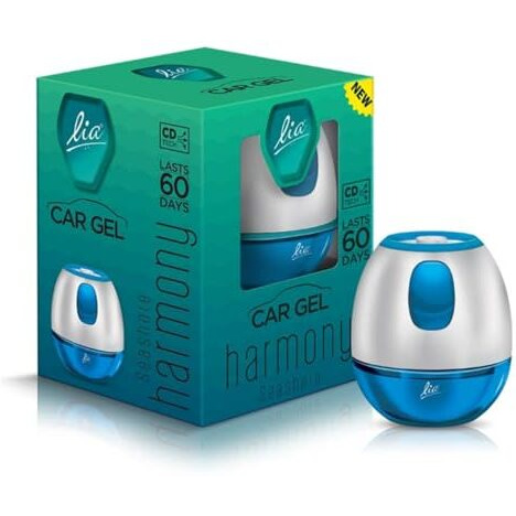 Cycle Lia Car Freshener Gel | Seashore (Harmony) Fragrance 45 Gm | Lia Dashboard Gel Car Air Freshener | Car Perfume Car Accessories
