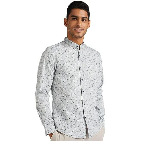 Diverse Men's Printed Regular Casual Shirt (Dcmcf11Rc10L03-294B_Grey M)