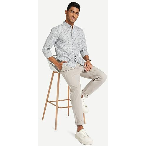 Diverse Men's Printed Regular Casual Shirt (Dcmcf11Rc10L03-294B_Grey M)