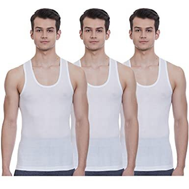 Rupa Jon Men's Scented 3P Wht Vest Plain (Pack Of 3) (Rjnjnvsnrn3P02085_White_85 Cm)