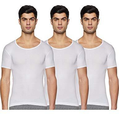 Rupa Men's Solid Regular Fit Vest (Pack Of 3) (Rjnjnvsnrs3P02090_White 90 Cm)