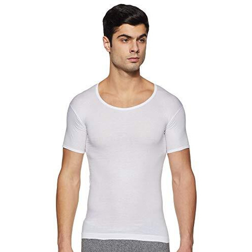 Rupa Men's Solid Regular Fit Vest (Pack Of 3) (Rjnjnvsnrs3P02090_White 90 Cm)