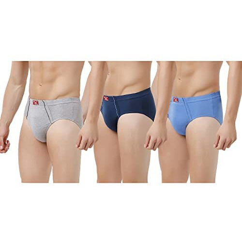 Rupa Men's Cotton Regular Solid Briefs (Color & Print May Vary) (Pack Of 3) (Obama Brf Ie P3 Asst_Assorted_2Xl)