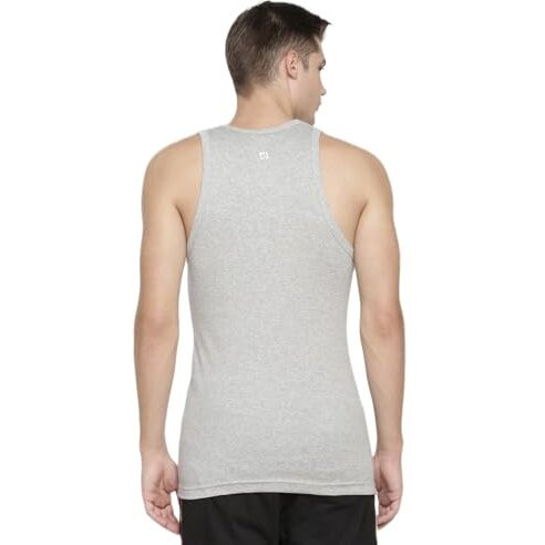 Macroman M Series Men's Cotton Vest (8903978238593_M121_Grey Melange_M)