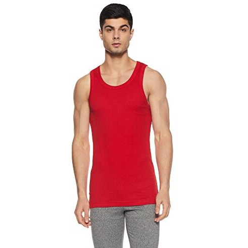 Macroman M-Series Exquizite - Derby Classic Vest For Men|100% Cotton|Pack Of 1 Red