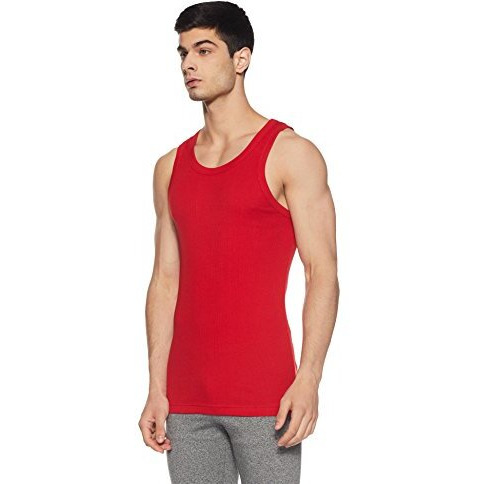 Macroman M-Series Exquizite - Derby Classic Vest For Men|100% Cotton|Pack Of 1 Red