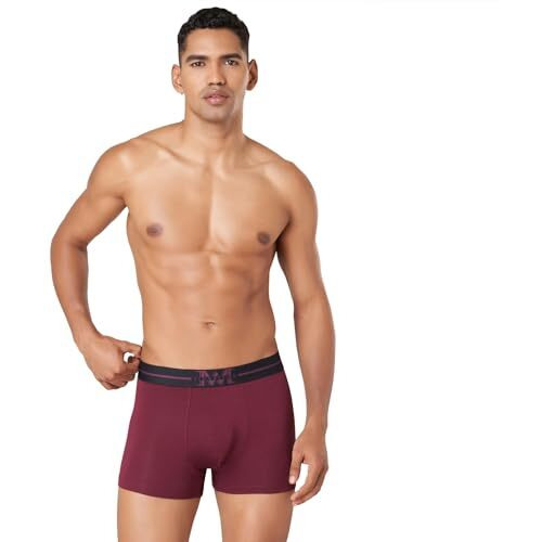 Macroman M-Series Mw Signature Collection By Rohit Bal Premium Modal, Spandex Mens Trunks Windsor Wine Medium Mms8512