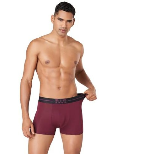 Macroman M-Series Mw Signature Collection By Rohit Bal Premium Modal, Spandex Mens Trunks Windsor Wine Medium Mms8512