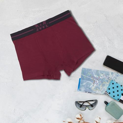Macroman M-Series Mw Signature Collection By Rohit Bal Premium Modal, Spandex Mens Trunks Windsor Wine Medium Mms8512