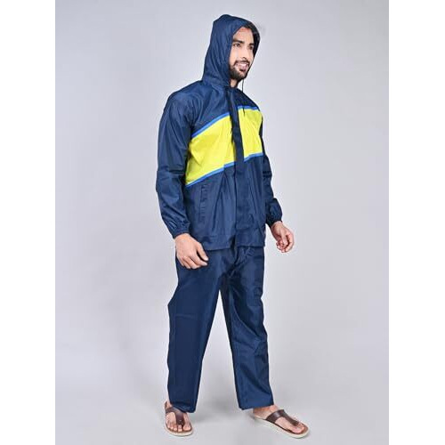 Rupa Rainwear For Men, Rider Collection, Waterproof Pvc Rain Jacket With Pants And Carry Bag, Pack Of 1