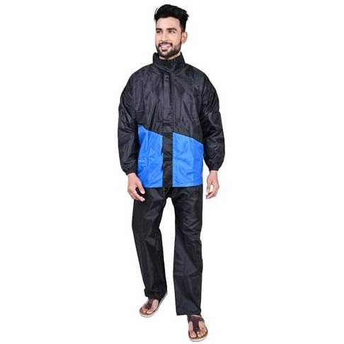 Rupa Rainwear For Men, Dual Tone Collection, Waterproof Pvc Rain Jacket With Pants And Carry Bag, Pack Of 1