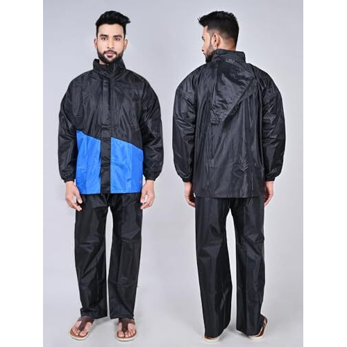 Rupa Rainwear For Men, Dual Tone Collection, Waterproof Pvc Rain Jacket With Pants And Carry Bag, Pack Of 1