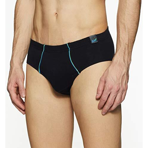 Euro Men's 100% Cotton Modern Standard Striped Brief (Pack Of 5) Regular_Assorted_100